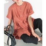 ダークオレンジ | トップス ブラウス 半袖 | Honeys
