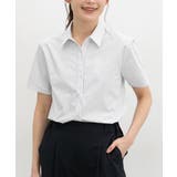 ブルーストライプ | トップス ブラウス 半袖 | Honeys