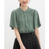 グリーン | トップス ブラウス 半袖 | Honeys
