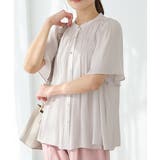 グレージュ | トップス ブラウス 半袖 | Honeys