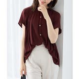 ボルドー | トップス ブラウス 半袖 | Honeys