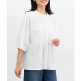 ホワイト | 【ハニーズ】トップス ブラウス ピンタックブラウス | Honeys