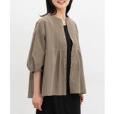 モカ | 【ハニーズ】トップス ブラウス ピンタックブラウス | Honeys