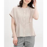 ライトベージュ | 【ハニーズ】トップス ブラウス 半袖 | Honeys