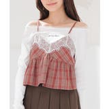 アカチェック | トップス ブラウス ノースリーブ | Honeys