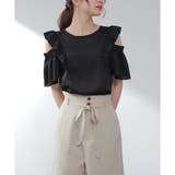 ブラック | トップス ブラウス 半袖 | Honeys