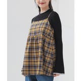 イエローチェック | トップス ブラウス ノースリーブ | Honeys