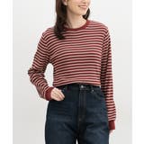 アカ×ベージュ | トップス Tシャツ ロンＴ | Honeys