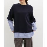 ネイビー | トップス スウェット 長袖 | Honeys