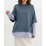 スモーキーブルー | トップス スウェット 長袖 | Honeys