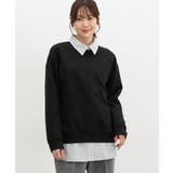 ブラック | トップス スウェット 長袖 | Honeys