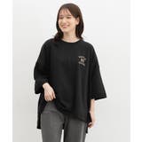 ブラック | トップス カットソー チュニック | Honeys