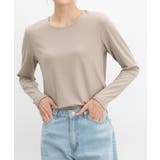 ダークベージュ | トップス カットソー 長袖 | Honeys