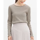 ベージュ×クロ | トップス カットソー 長袖 | Honeys