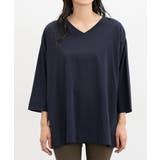 ネイビー | トップス カットソー チュニック | Honeys