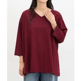 ダークレッド | トップス カットソー チュニック | Honeys