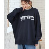 ネイビー | トップス スウェット 長袖 | Honeys