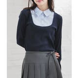 ネイビー | トップス カットソー 長袖 | Honeys