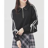 ブラック | トップス スウェット 長袖 | Honeys