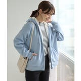 ブルー | トップス パーカー ジップパーカー | Honeys