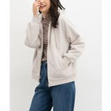 グレージュ | トップス パーカー ジップパーカー | Honeys