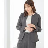アウター ジャケット カラーレスジャケット | Honeys | 詳細画像9 