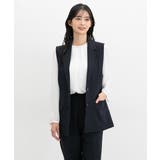 ネイビー | アウター ジレ セットアップ | Honeys