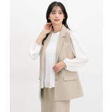 ベージュ | アウター ジレ セットアップ | Honeys