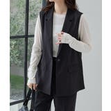 ブラック | アウター ジレ ベスト | Honeys