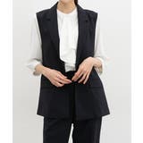 ネイビー | アウター ジレ ベスト | Honeys