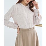 アイボリー花柄 | トップス ブラウス 長袖 | Honeys