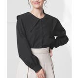 ブラック | トップス ブラウス 長袖 | Honeys