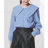 ブルー | トップス ブラウス 長袖 | Honeys