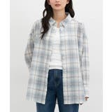 オフ×サックス | トップス シャツ チュニックシャツ | Honeys