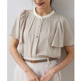 グレージュ | トップス ブラウス 半袖 | Honeys