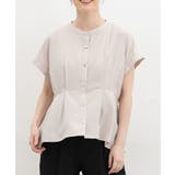 ライトベージュ | トップス ブラウス 半袖 | Honeys