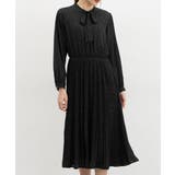 クロ×グレー | ワンピース 長袖 ロング丈 | Honeys