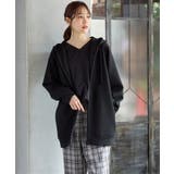 トップス パーカー ロングジップパーカー | Honeys | 詳細画像2