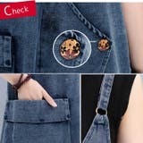 ケミカルウォッシュ加工 大きいポケットが可愛い デニムジャンパースカート | ica | 詳細画像6 