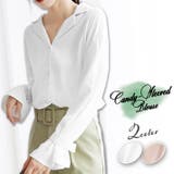 ホワイト | 落ち感のある薄手素材 ゆったりキャンディ袖 長袖 | ica