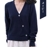 斜めボタン ニット カーディガン | ica | 詳細画像12