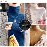 光沢感のある凹凸ニット タートルネック 長袖 | ica | 詳細画像10 
