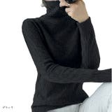 光沢感のある凹凸ニット タートルネック 長袖 | ica | 詳細画像14 