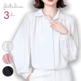 ホワイト | プリーツ袖 シフォン シャツ | ica