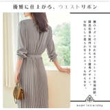 ふんわり落ち感のある薄手素材 切り替えプリーツスカート 長袖 | ica | 詳細画像3