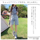 ひざ上丈 ハイウエスト デニムハーフパンツ | ica | 詳細画像2