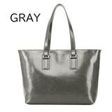 グレー | 【1020】牛革トートバッグ 本革 ユニセックス | idadi