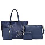 ネイビー | 新色追加♪【80801】星柄ラインストーントートバッグ【idadi】 | idadi