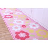 ピンク | キッチンマット 花柄 「ガーデン」44×180cm | IKEHIKO