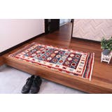 RE | モルドバ製ウィルトン織り 玄関マット「プルメリア」70×120cm | IKEHIKO